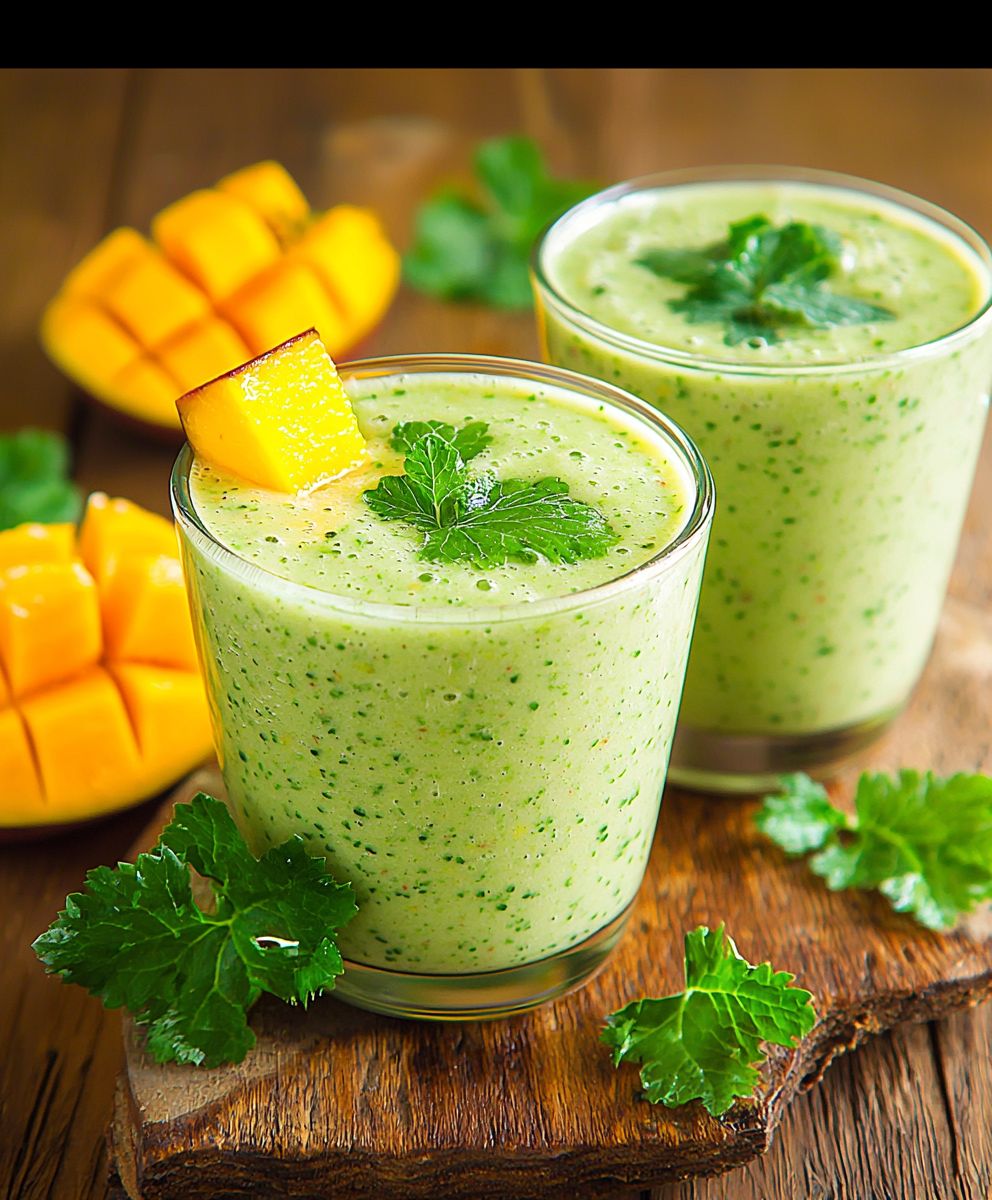 Mango nettle smoothie