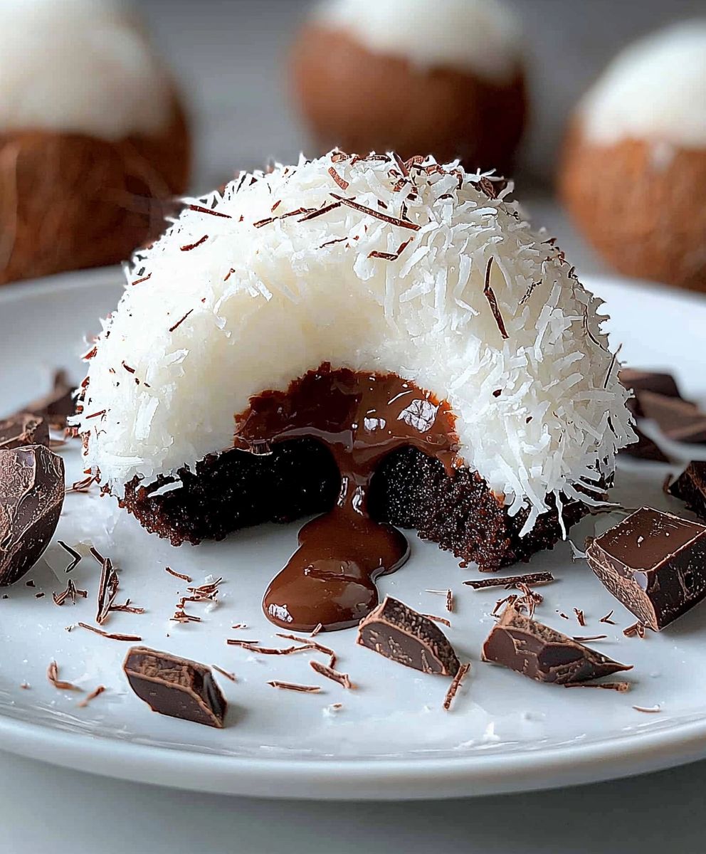 Coconut chocolate dome