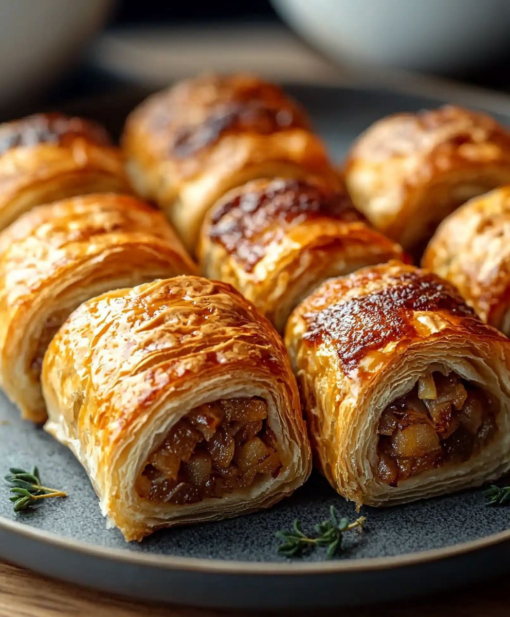 French Onion Sausage Rolls