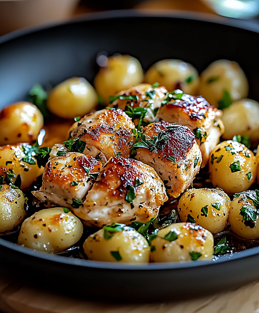 Garlic Chicken Gnocchi Skillet