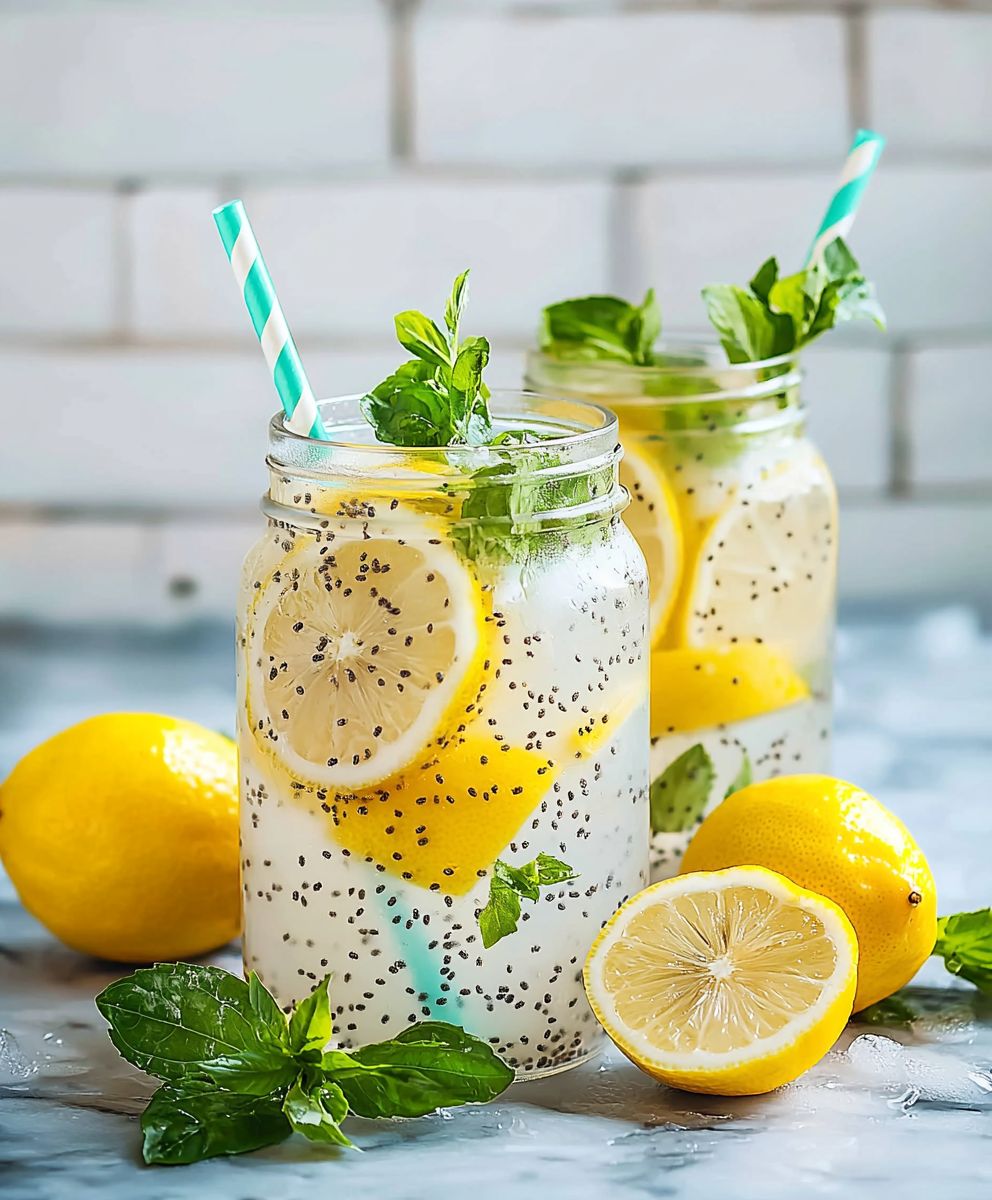 Lemon chia water