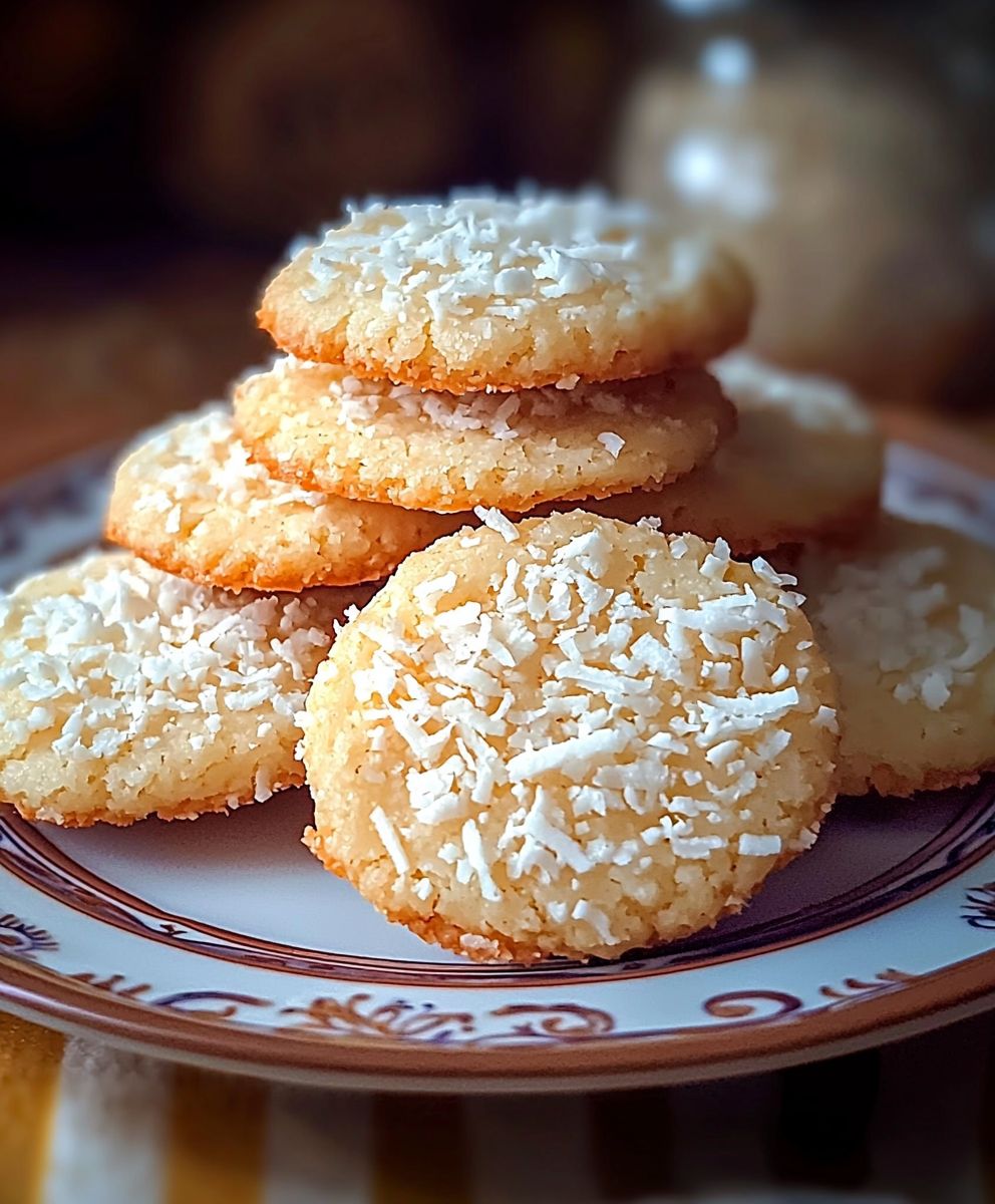 Coconut shortbread cookies