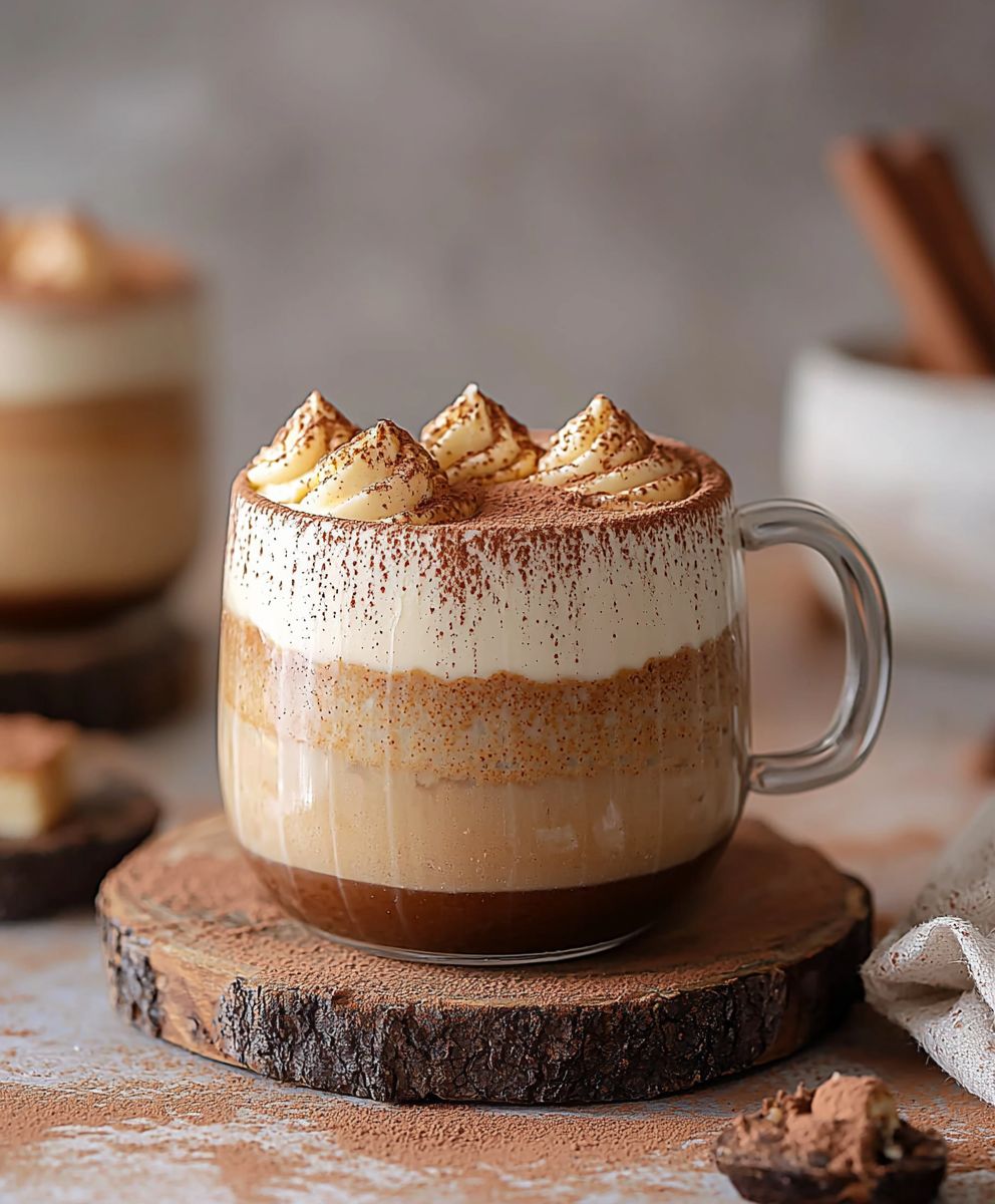Tiramisu latte coffee