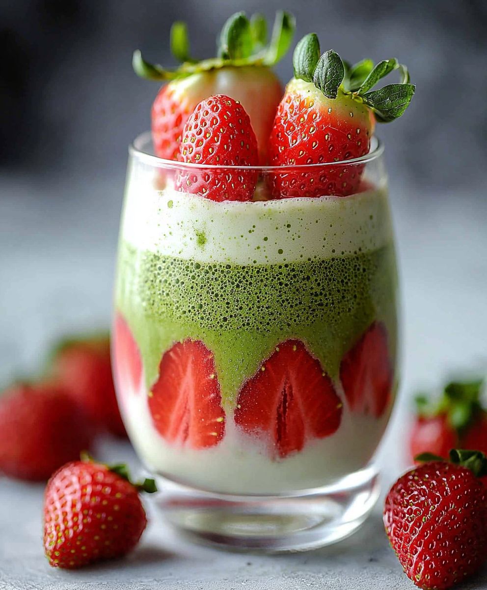 Strawberry Matcha Latte