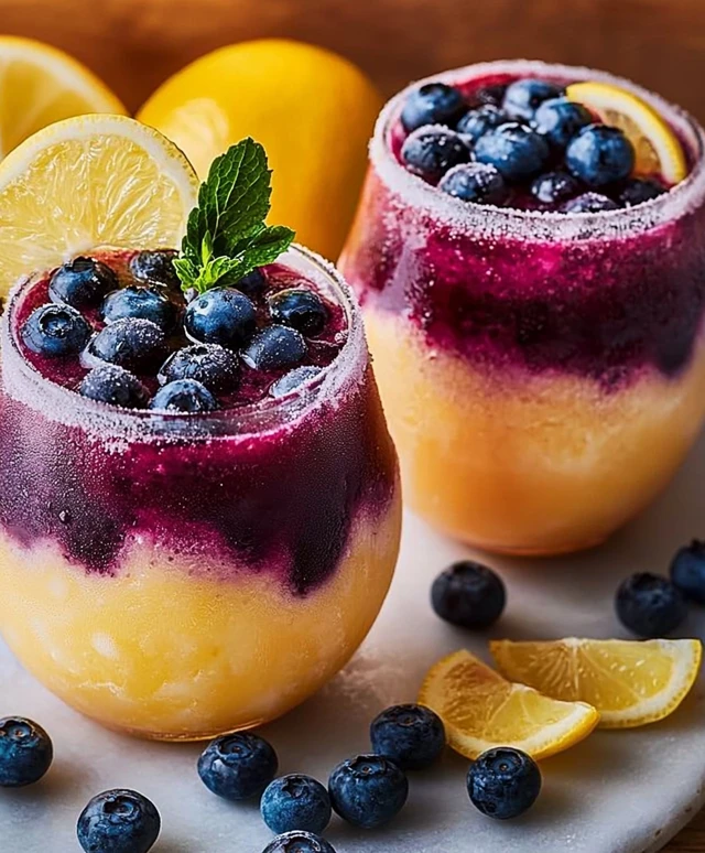 Blueberry Lemon Drop Slushies