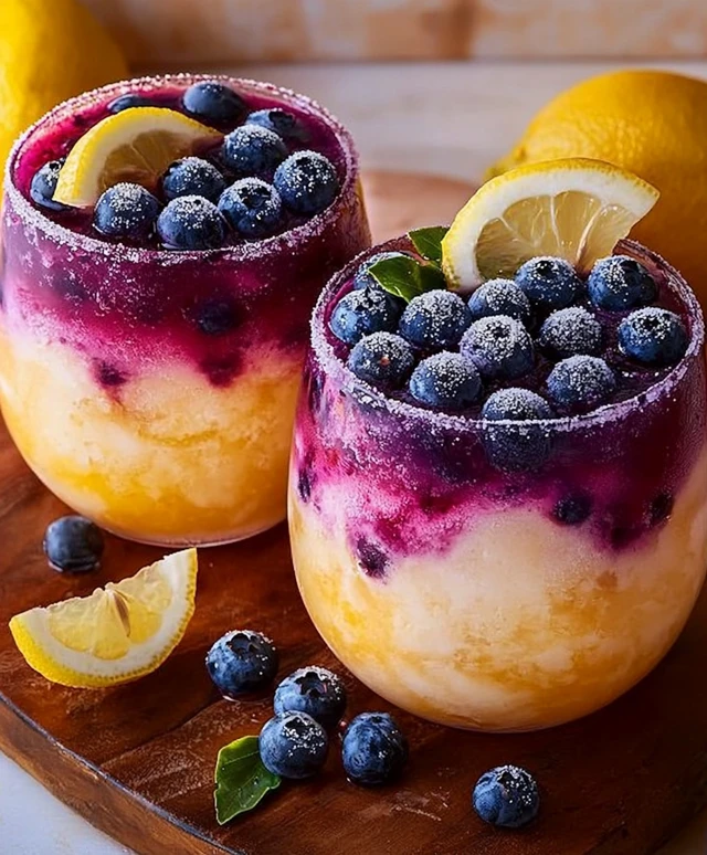 Blueberry Lemon Drop Slushies