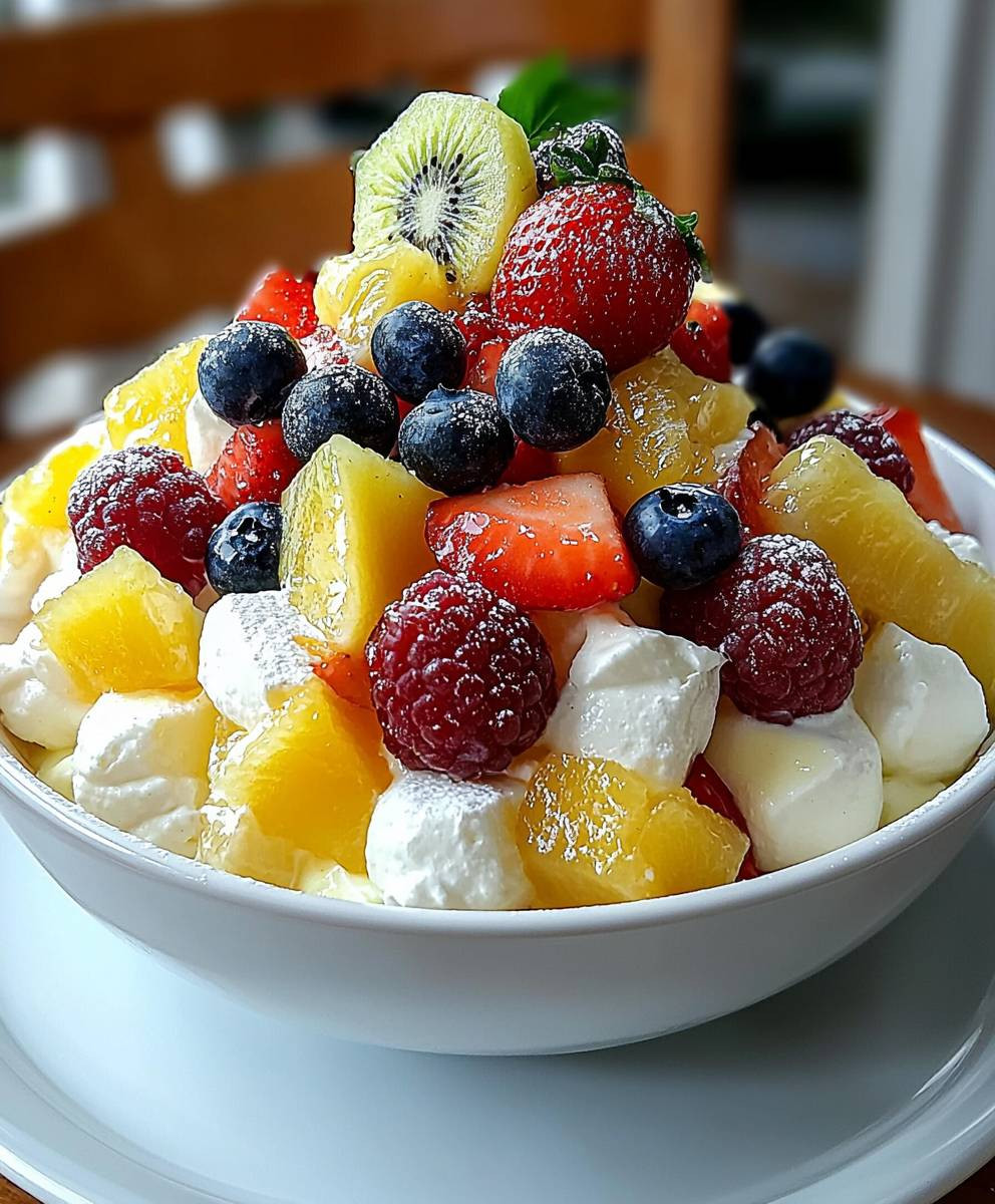 Cheesecake fruit salad