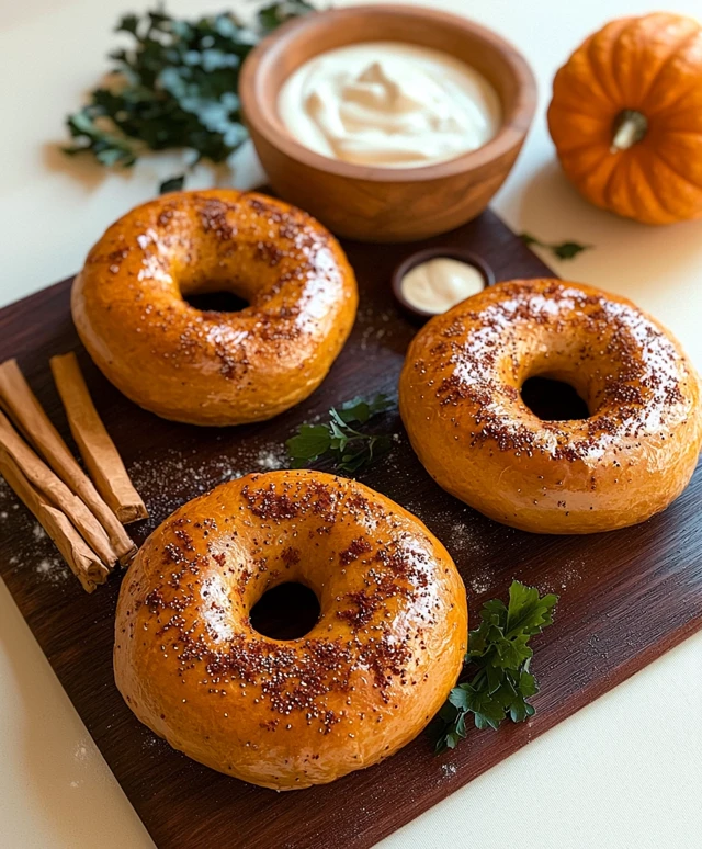 Pumpkin Bagels Delight