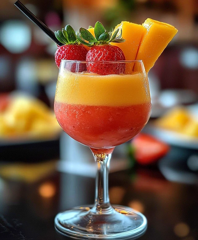 Non-Alcoholic Strawberry Mango Daiquiri