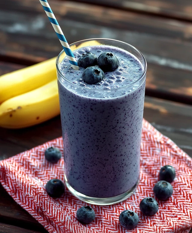 Banana Blueberry Protein Shake