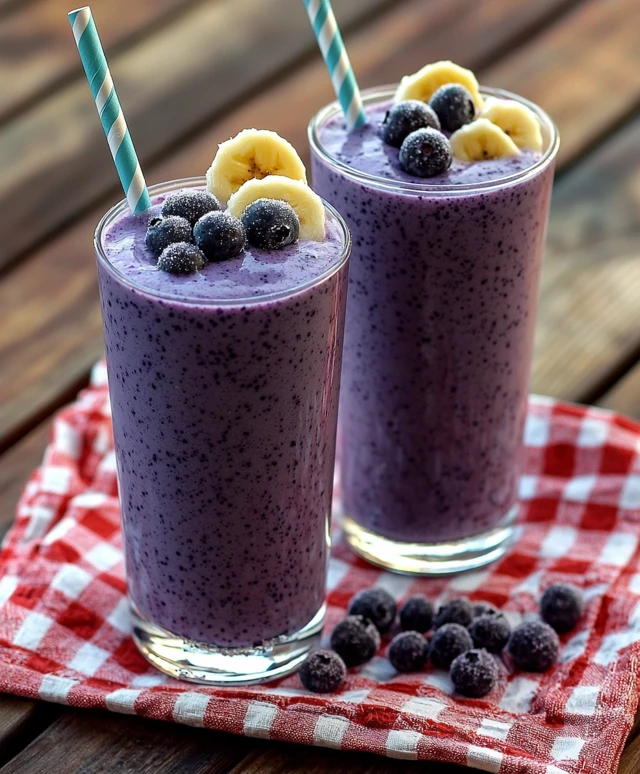 Banana Blueberry Protein Shake