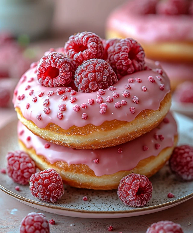 Baked Raspberry Donuts