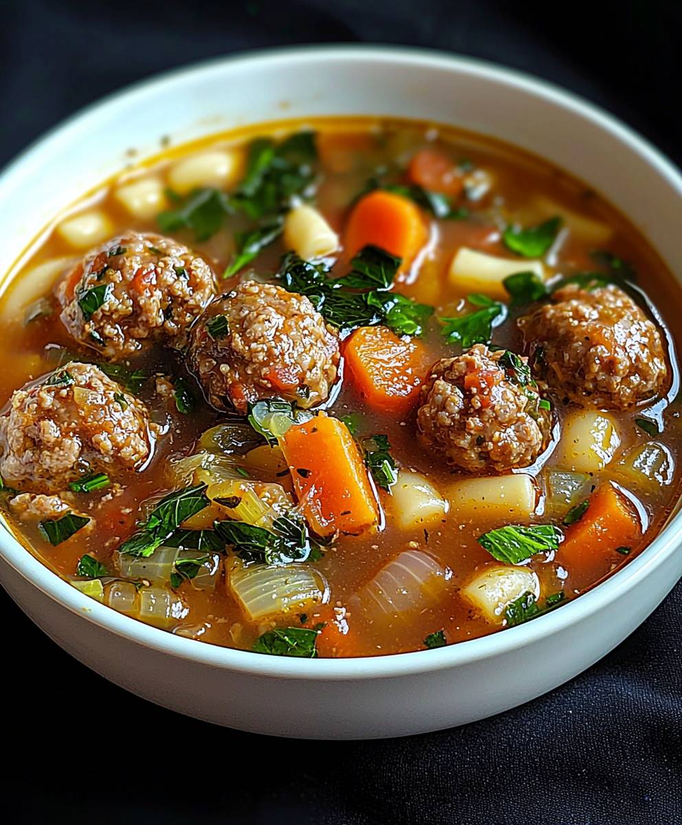 Meatball Minestrone Soup