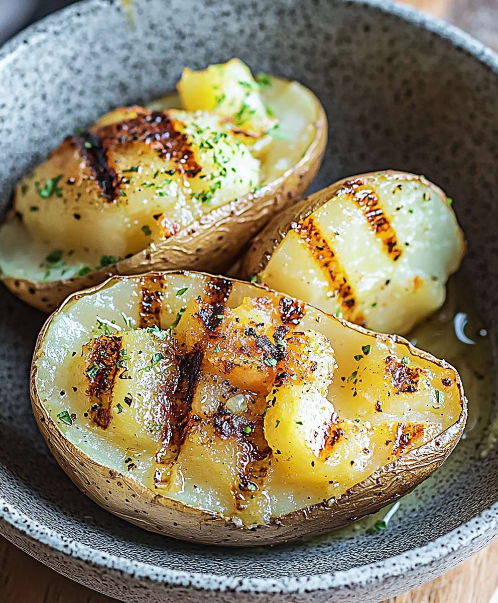 Grilled Baked Potatoes