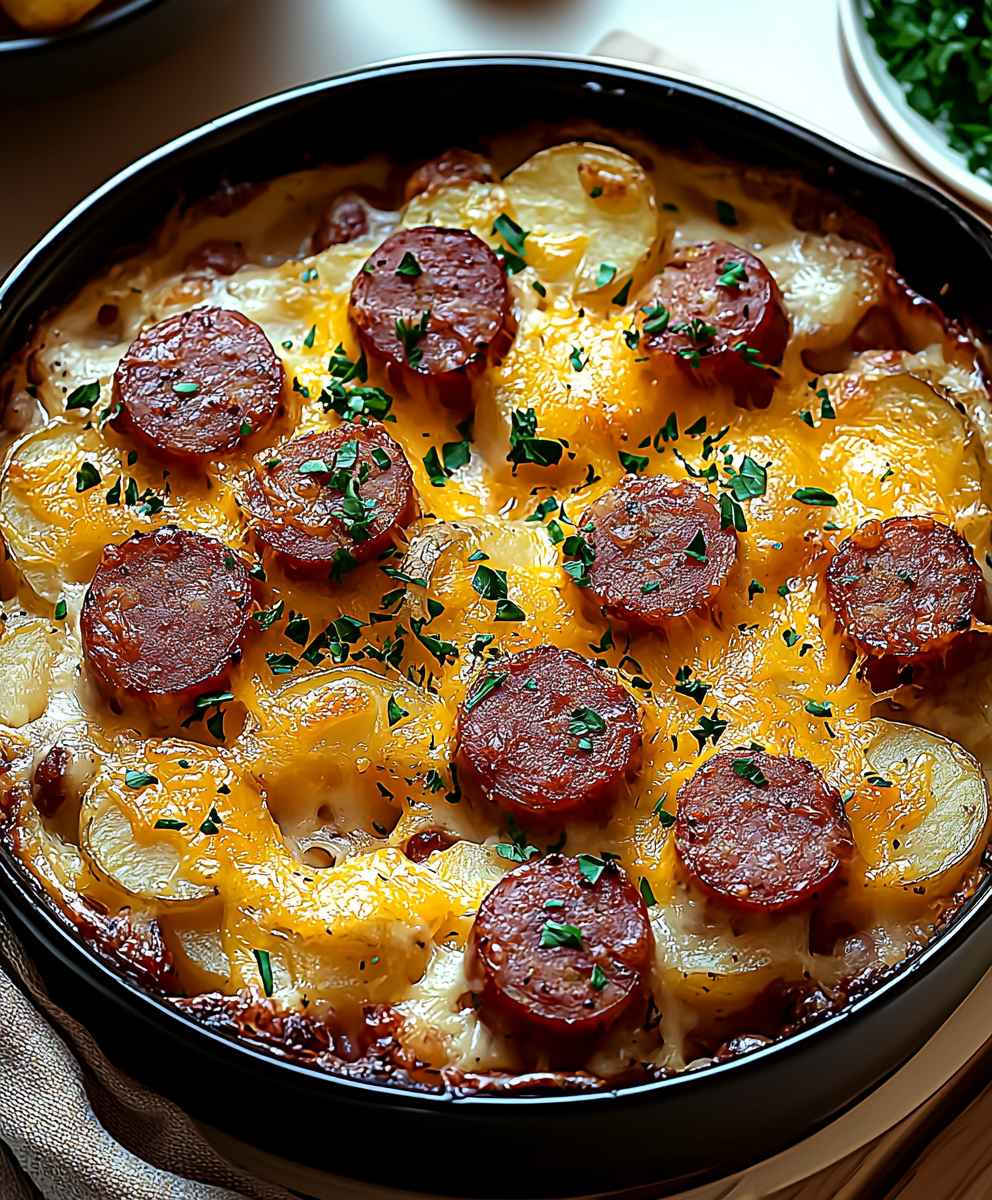 Kielbasa Sausage Potato Casserole