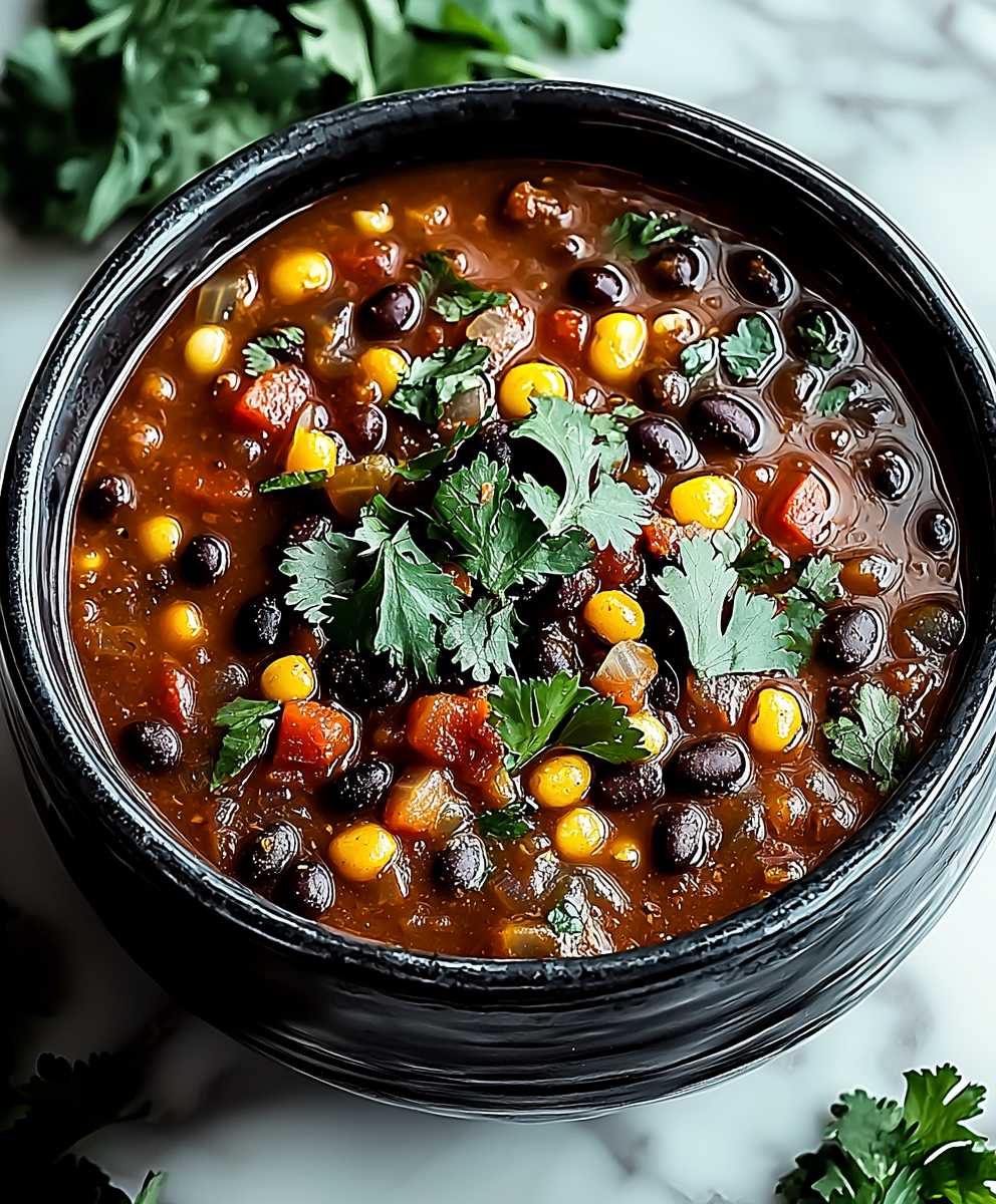 Black Bean Lentil Soup