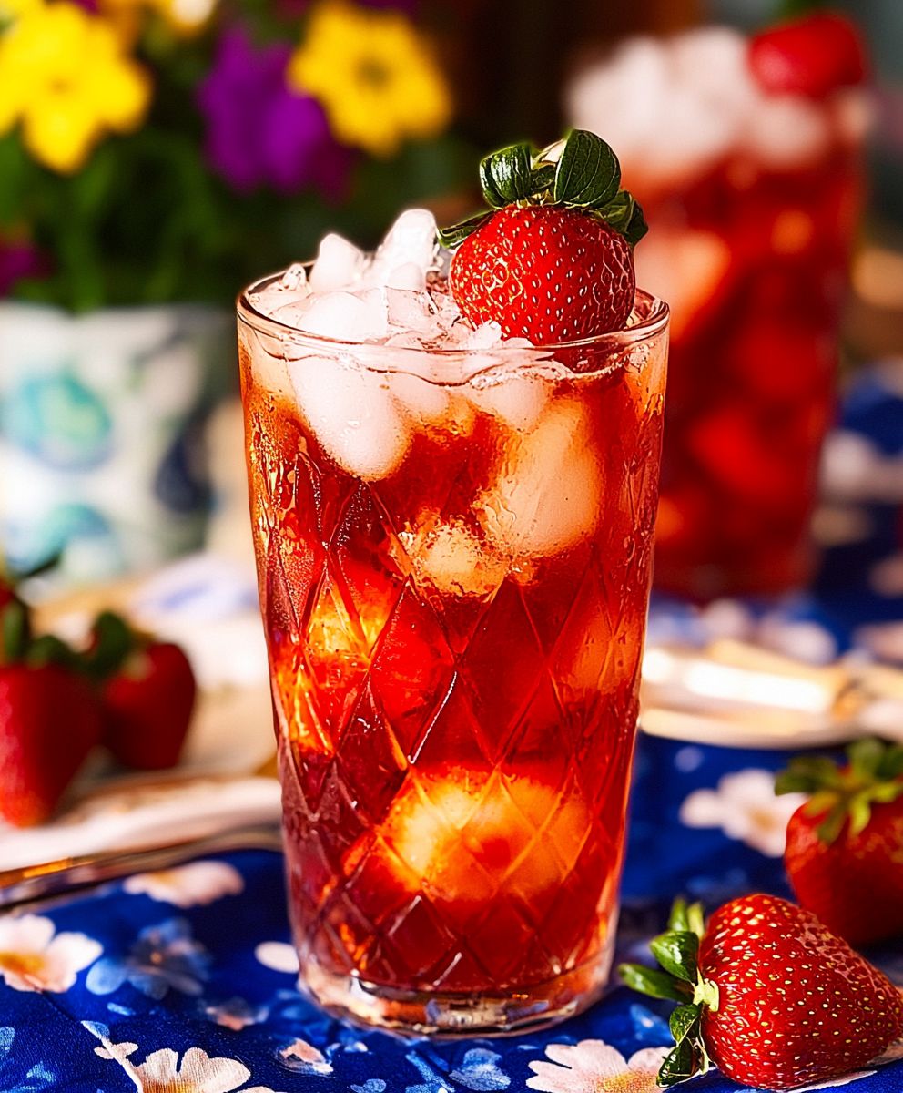 Strawberry sweet tea