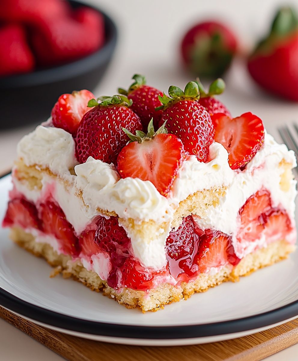 Strawberry Shortcake Poke Cake