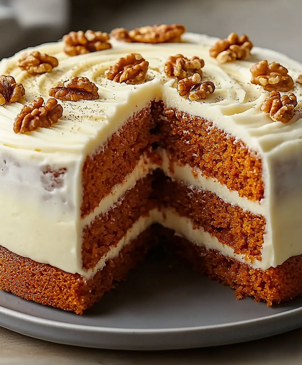 Carrot walnut cake