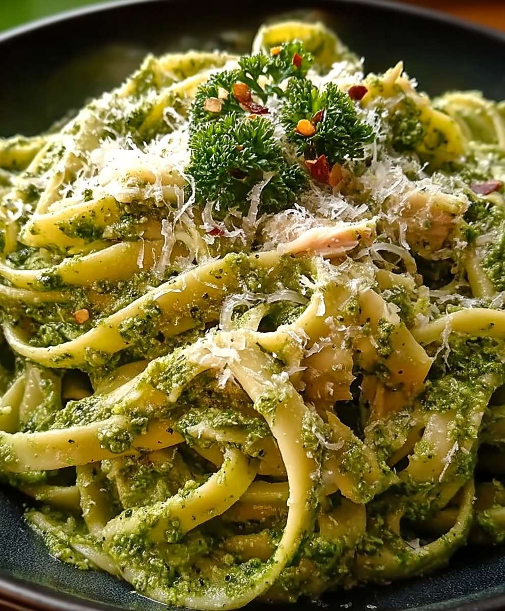 Tuna pesto pasta