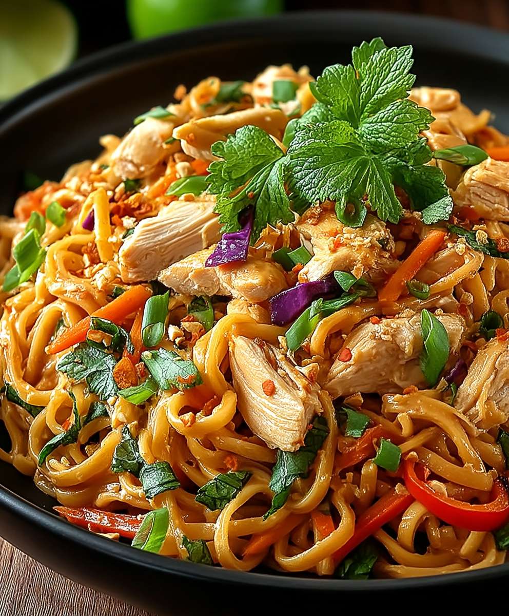 Thai Peanut Chicken Noodles