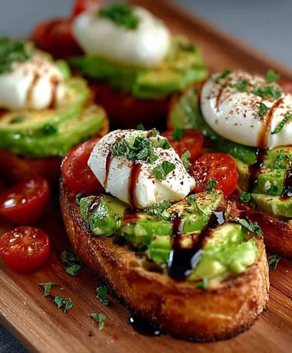 Avocado Burrata Bruschetta