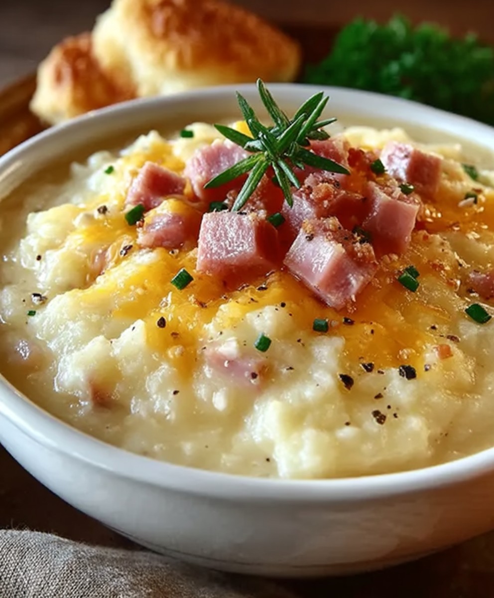 Ham Cheese Cauliflower Soup