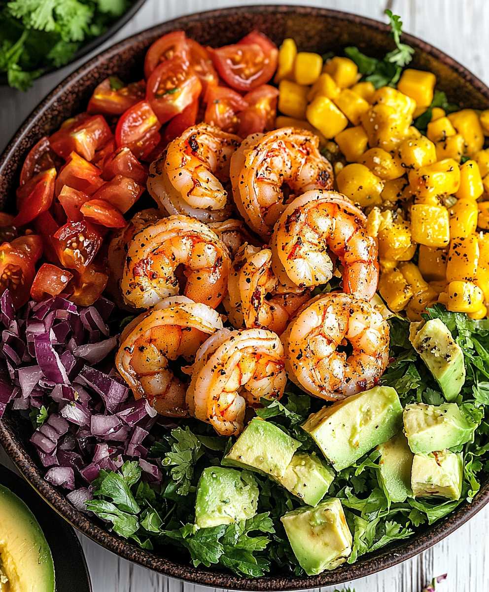 Shrimp taco salad