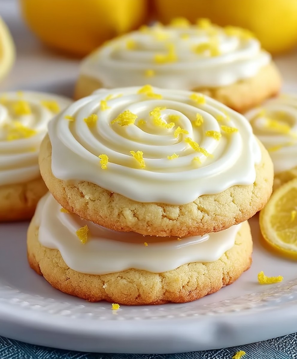 Lemon frosted cookies
