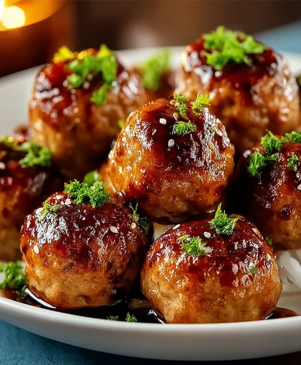 Honey Garlic Turkey Meatballs