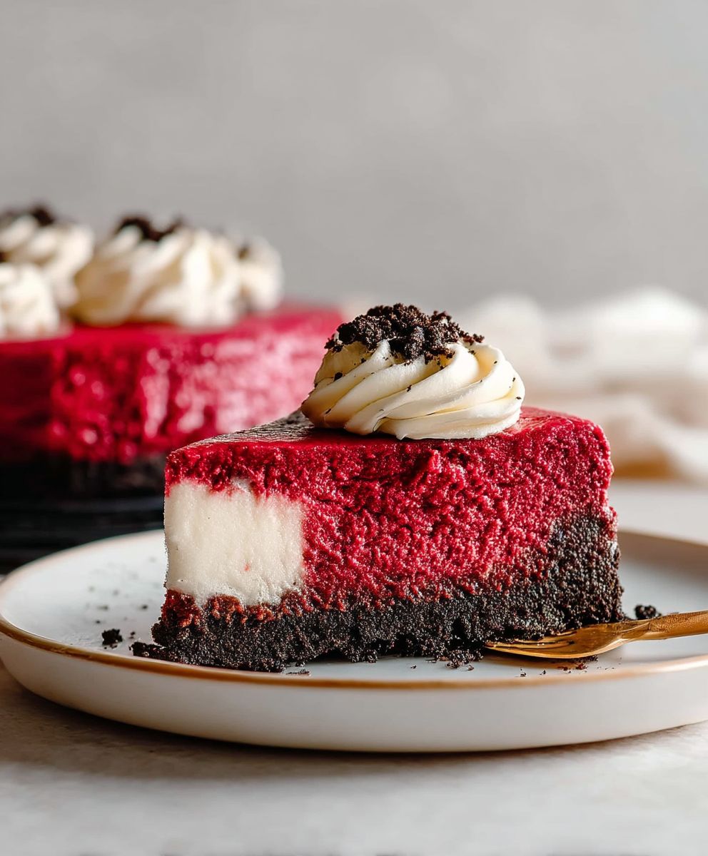 Red Velvet Oreo Cheesecake