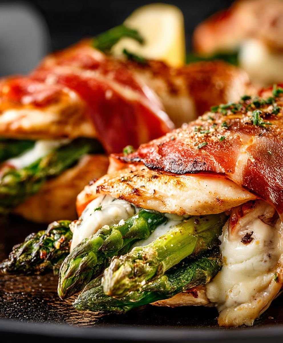 Asparagus Prosciutto Chicken Roll Ups