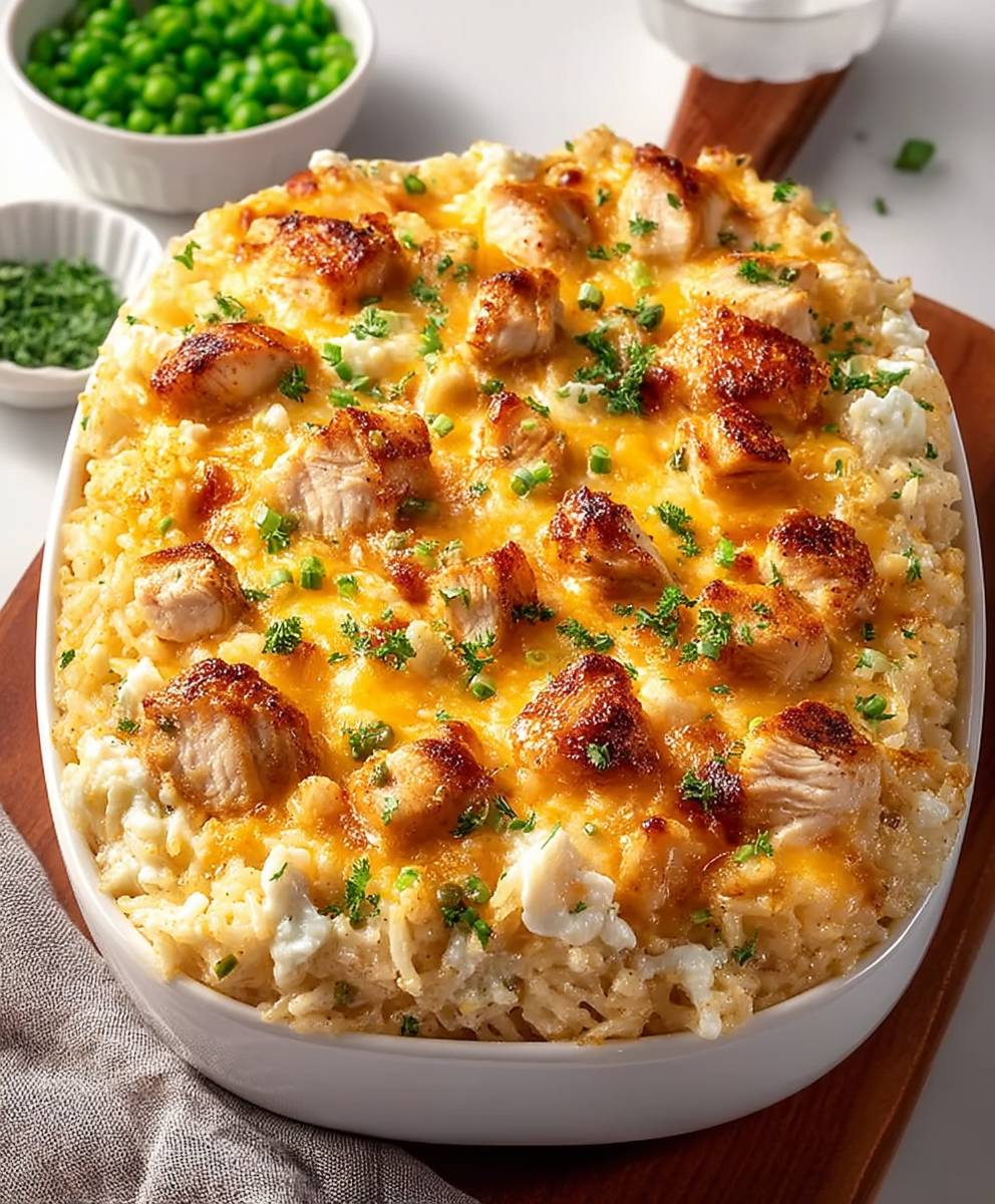 Cheesy Chicken Rice Casserole