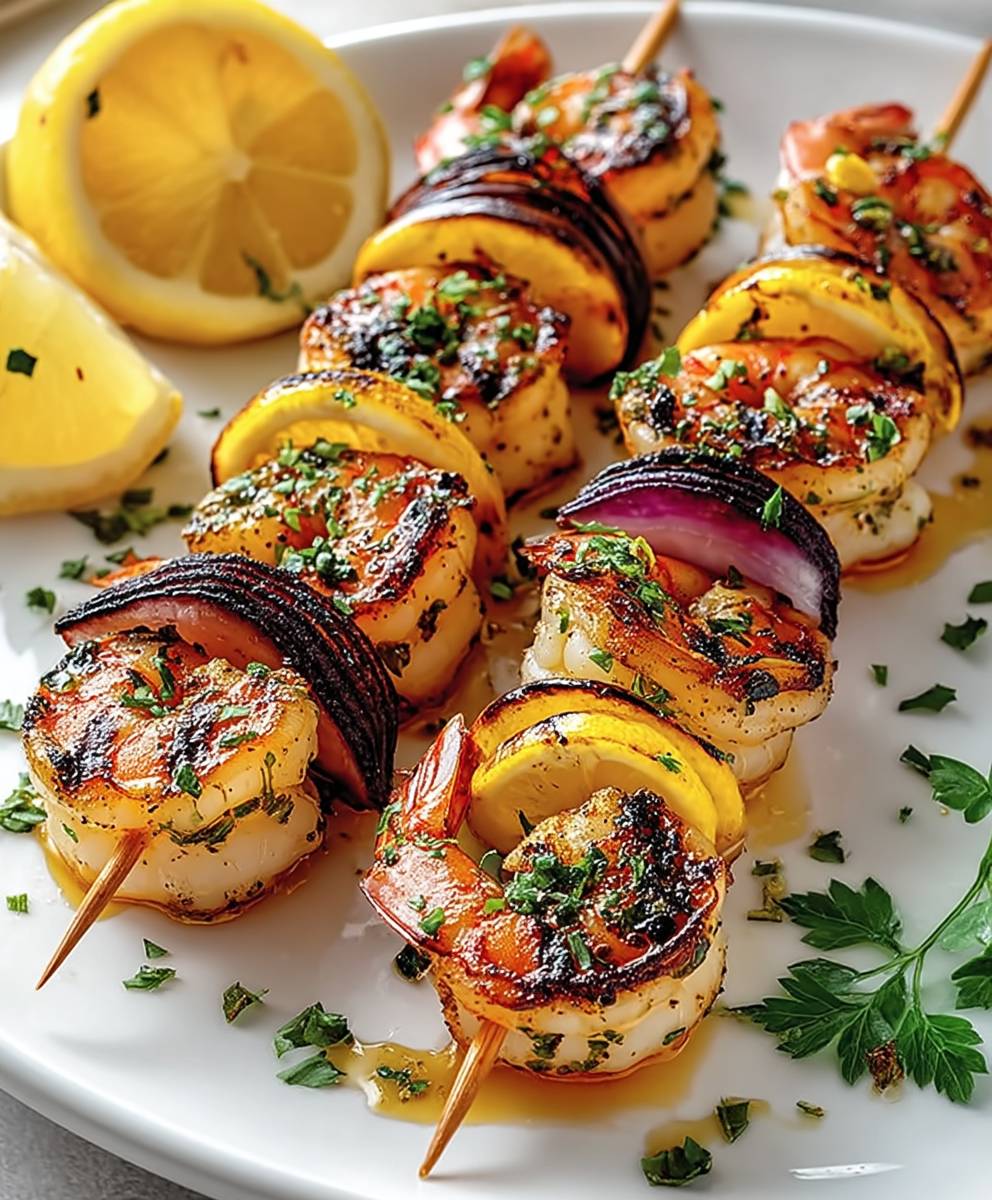 Lemon Herb Shrimp Skewers