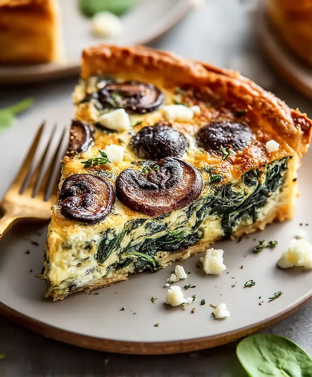 Spinach Mushroom Quiche