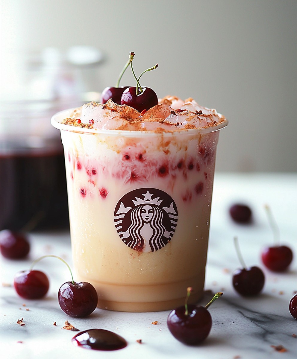 Iced Cherry Chai Latte