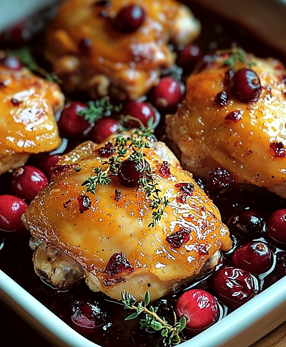 Orange Cranberry Chicken Thighs