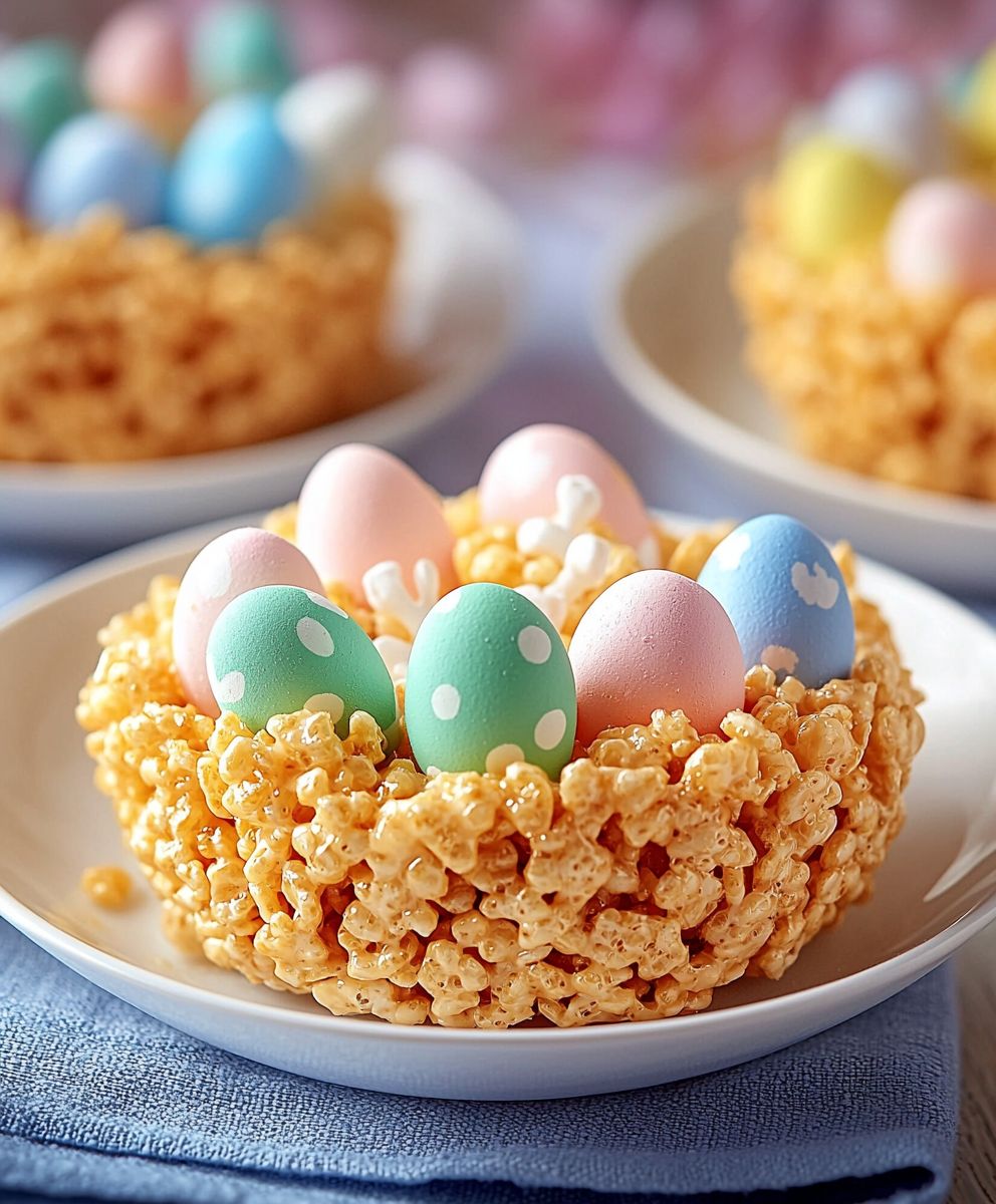 Easter Rice Krispie Nests