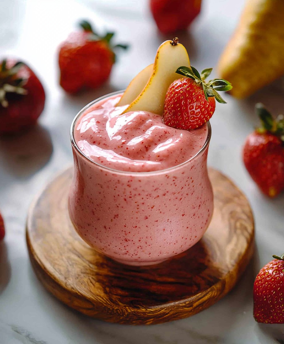 Strawberry pear smoothie