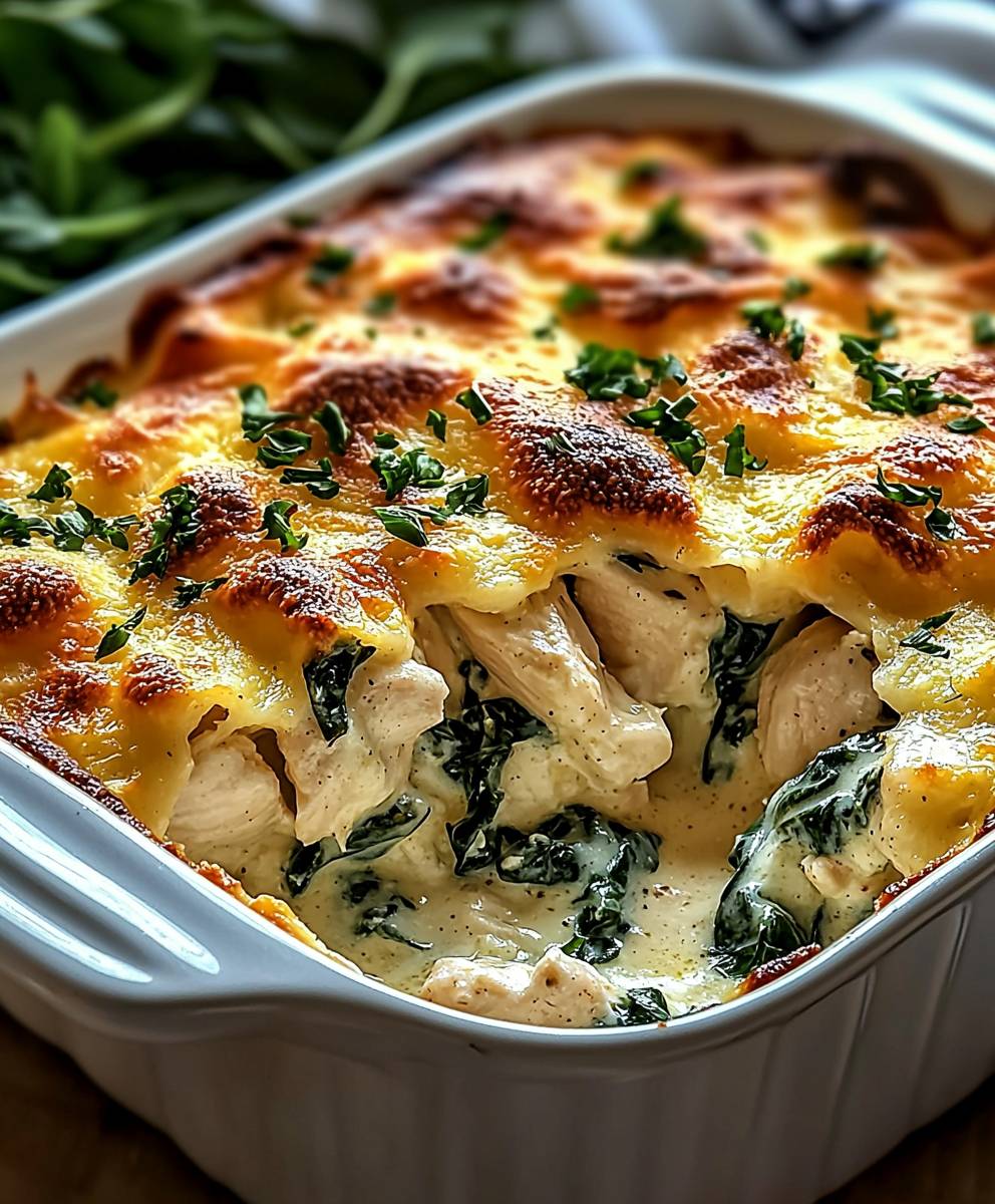 Chicken spinach casserole