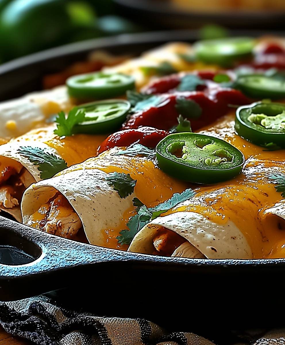 Jalapeno Popper Chicken Enchiladas