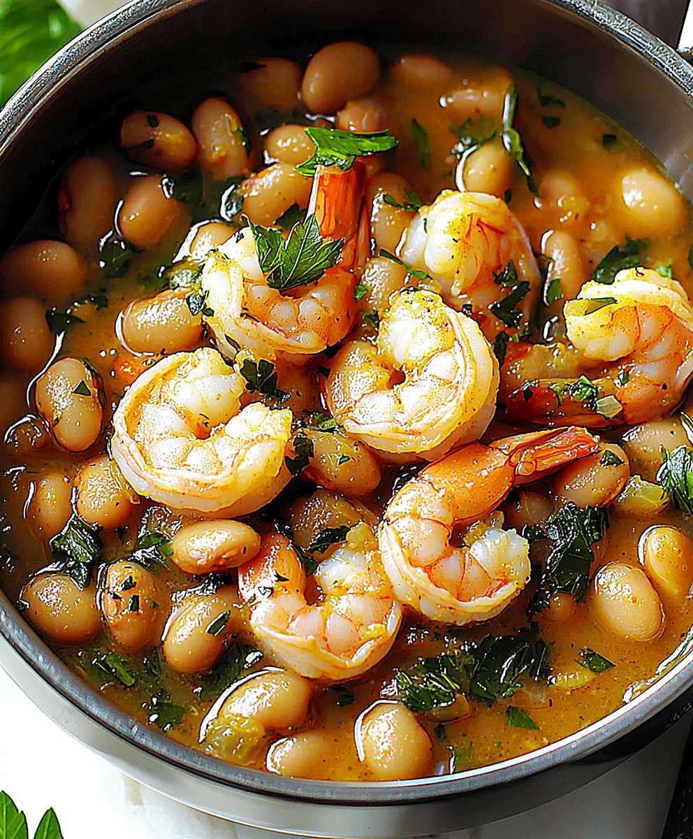 Lemony Shrimp Bean Stew