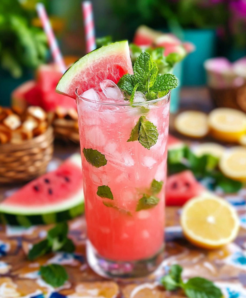 Watermelon Mint Summer Mocktail
