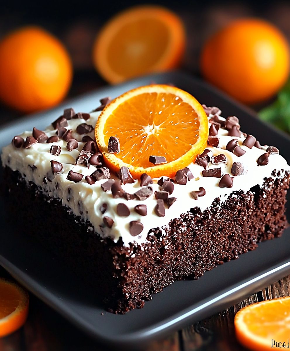 Chocolate Orange Poke Cake