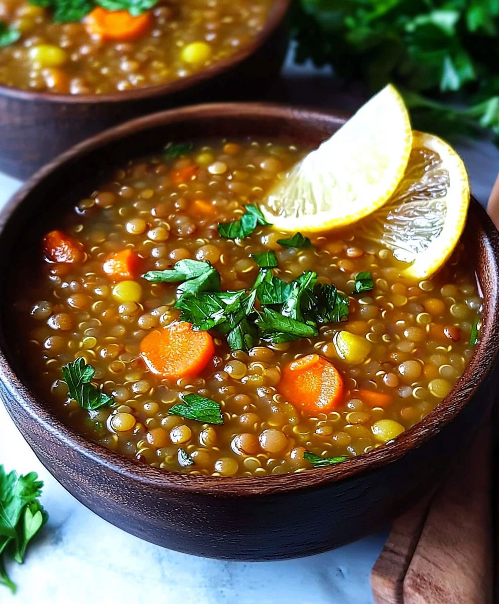 Lentil quinoa soup