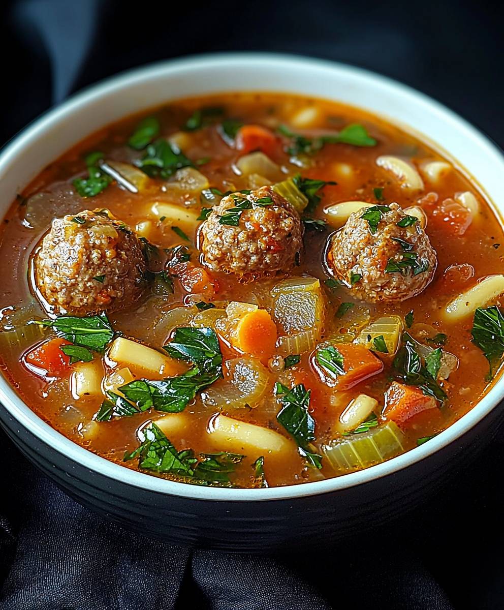 Meatball Minestrone Soup