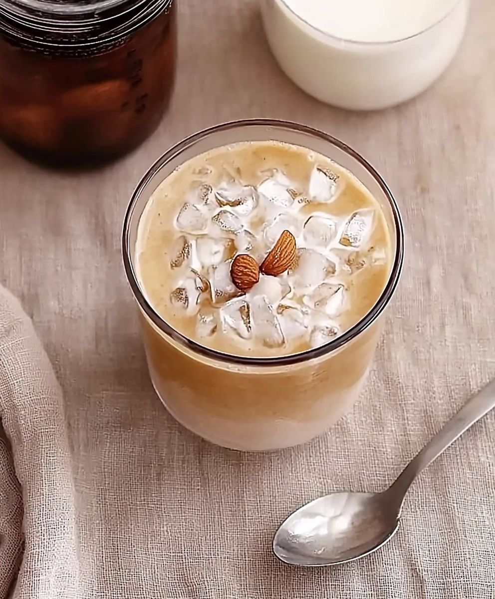 Almond milk cafe frappe