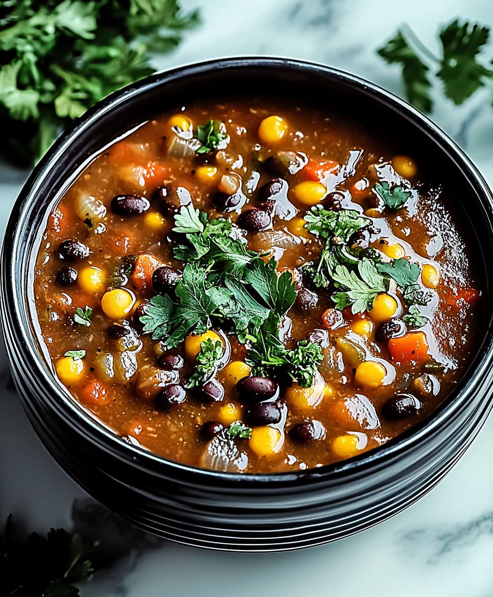 Black Bean Lentil Soup