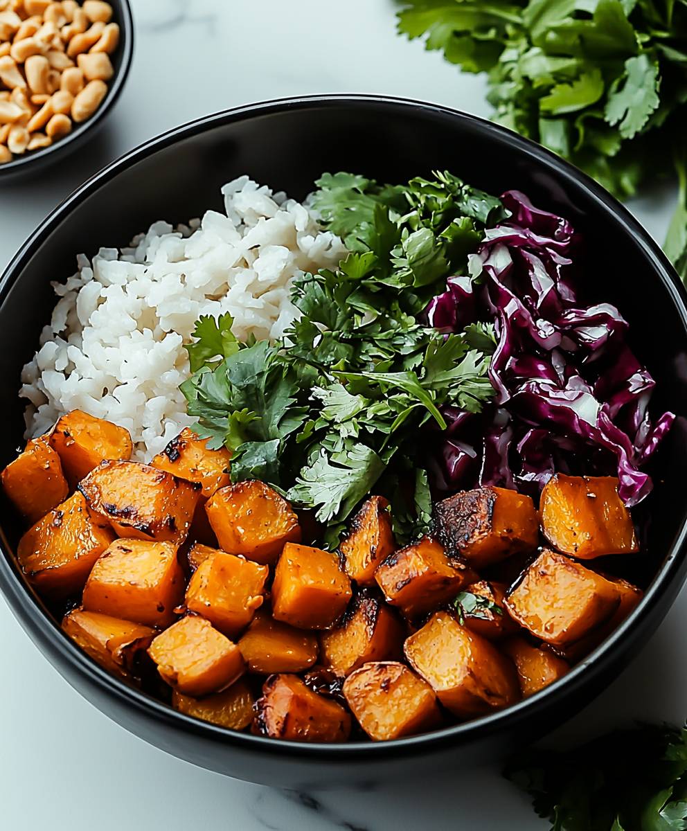 Thai Peanut Sweet Potato Bowl