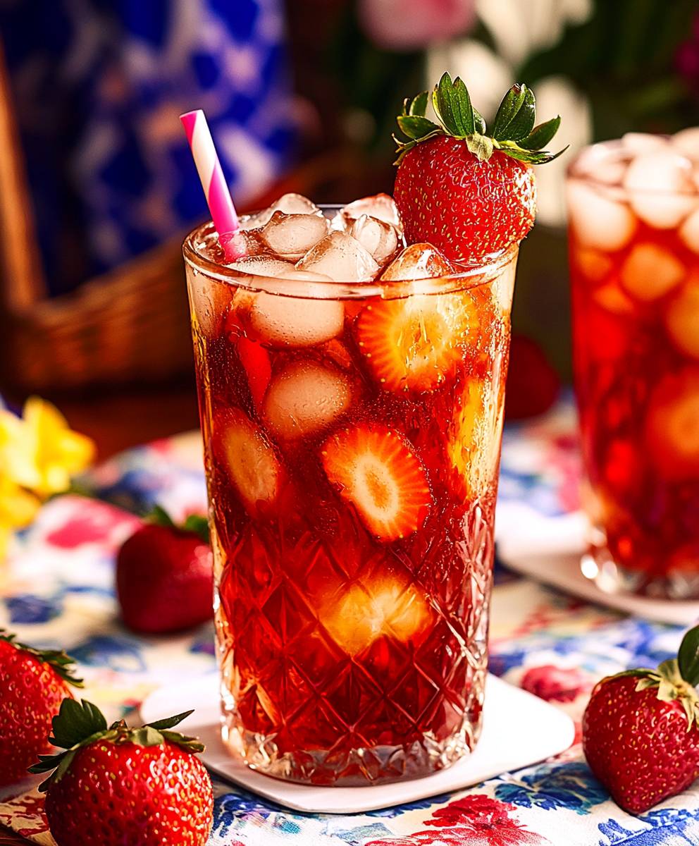 Strawberry sweet tea